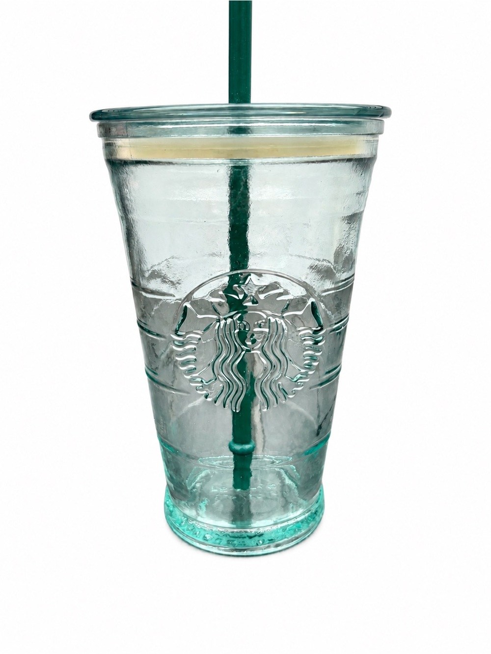 Starbucks Recycled Glass Cold Cup Tumbler 16 oz With Lid & Straw